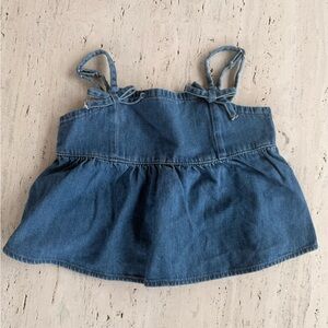 GAP Girls Blue Denim Sleeveless Top